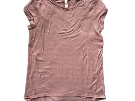 Athletic Top Short Sleeve By Lululemon In Pink, Size: 6 Cheap