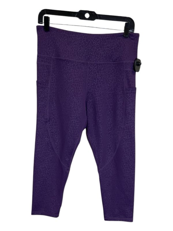 Athletic Leggings Capris By Zyia In Purple, Size: L Online now