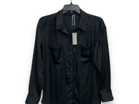 Blouse Long Sleeve By Anthropologie In Black, Size: Mp Fashion