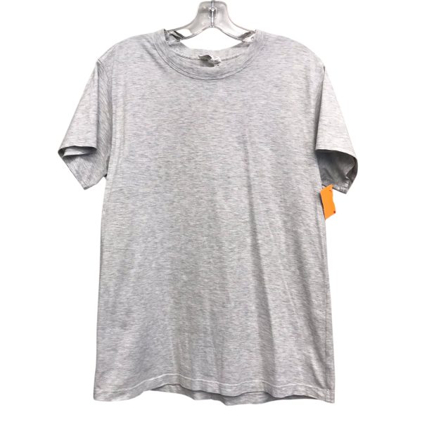 Athletic Top Ss By Lululemon In Grey, Size:S Fashion