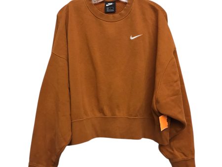 Athletic Sweatshirt Crewneck By Nike Apparel In Brown, Size:S Online now