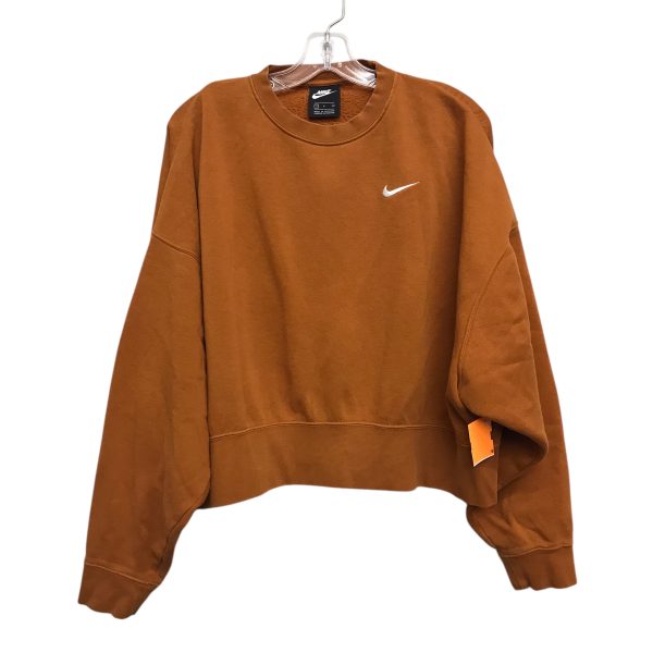 Athletic Sweatshirt Crewneck By Nike Apparel In Brown, Size:S Online now