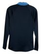 Athletic Top Long Sleeve Collar By Under Armour In Black & Blue, Size: S For Discount